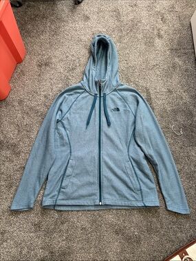 The North Face Light Blue Hooded Fleece Jacket